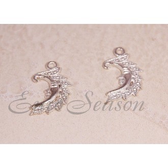 Подвеска мет.№341 15х25мм цв.Silver (цена за 1шт)